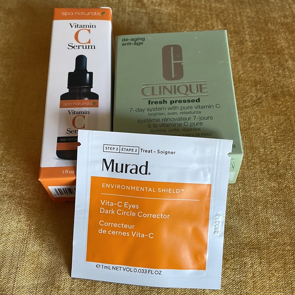 Vitamin C Bundle! Spa Naturals Serum, Clinique Fresh Pressed Cleanser, Murad Eye